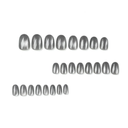 " Cat eye wearable nail tips in colour grey -ElitebyChanty"