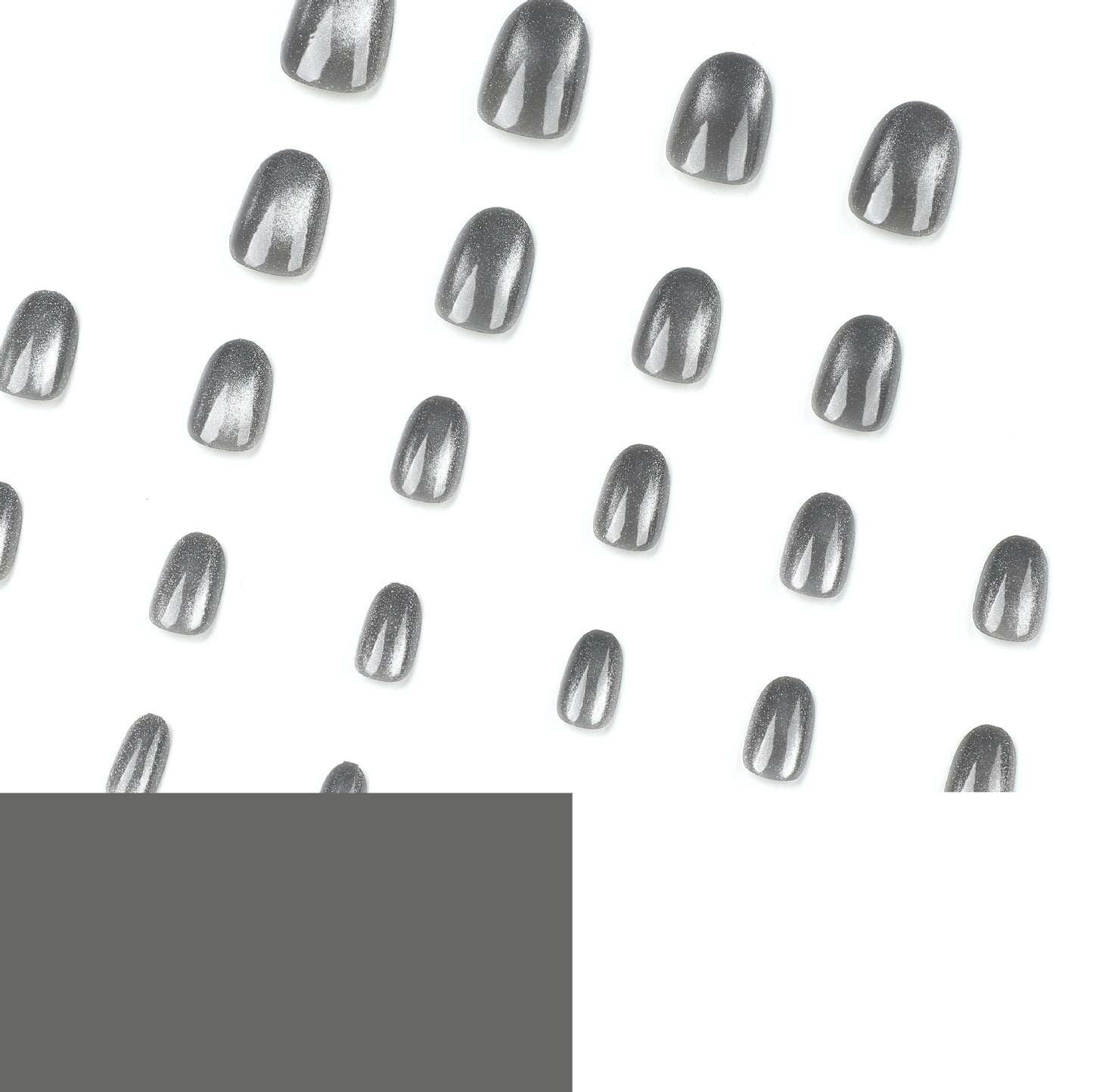 "Cat eye wearable nail tips in colour grey -ElitebyChanty: