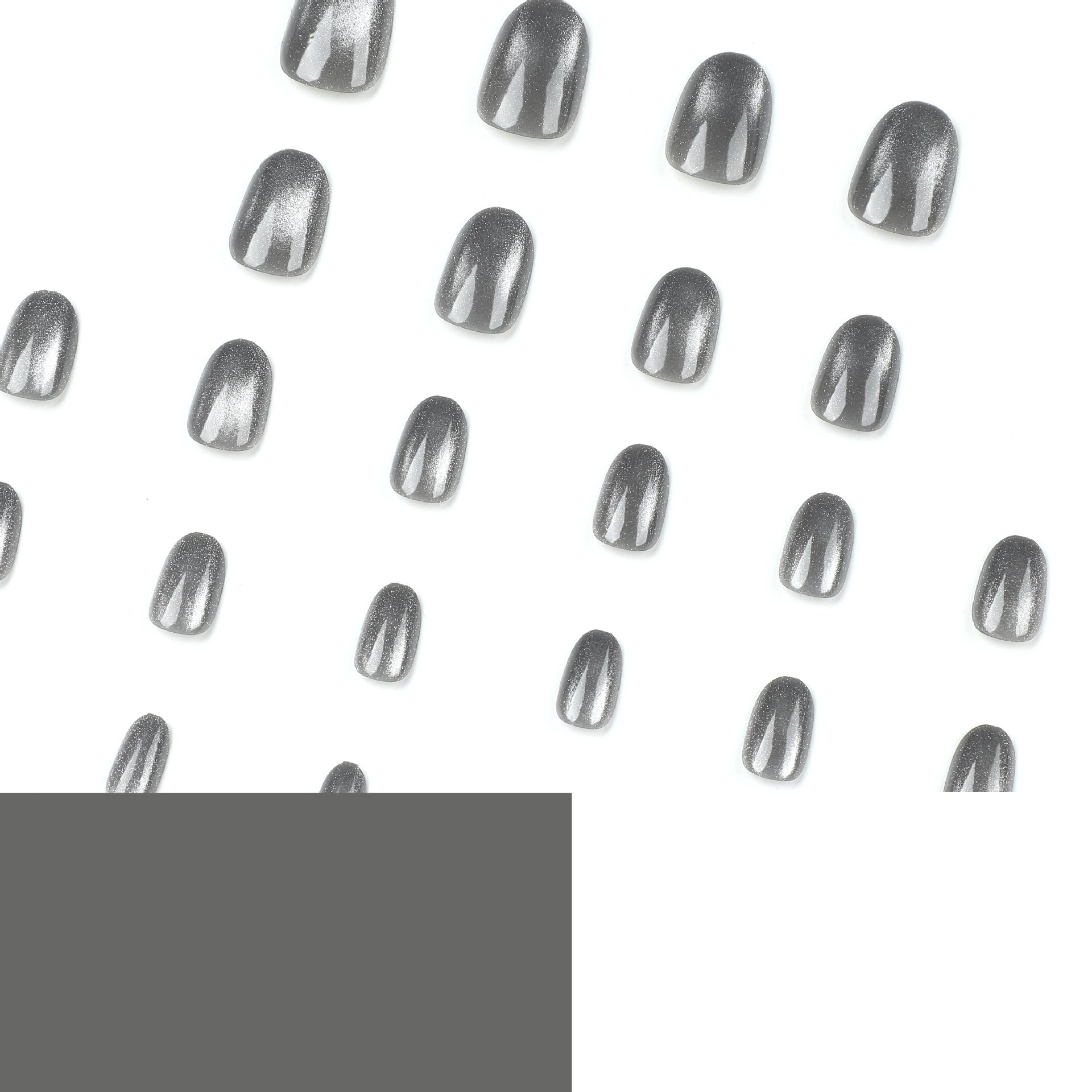 "Cat eye wearable nail tips in colour grey -ElitebyChanty:
