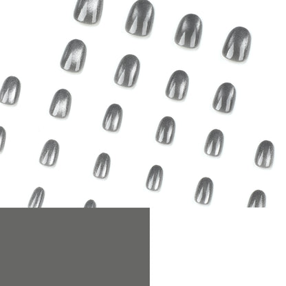 "Cat eye wearable nail tips in colour grey -ElitebyChanty: